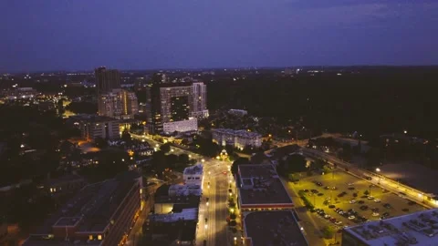Downtown Kitchener waterloo at night Stock Footage 168710776