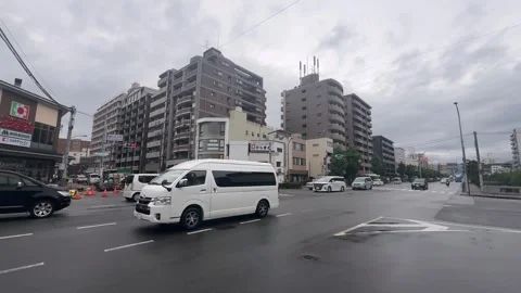 Downtown Kyoto Street Intersection Video stock 336189627