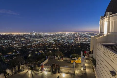 Downtown L.A. from Griffith Observatory Stock Photos