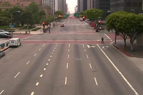Downtown L.A. Traffic Stock Footage 139863