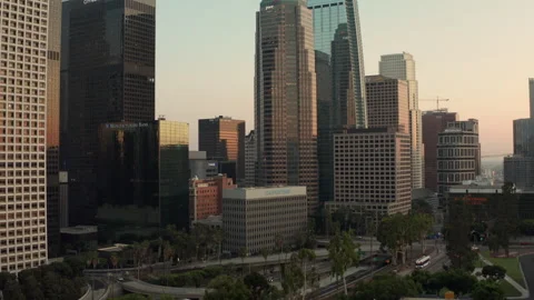 Downtown LA from Above Stock Footage 247749791