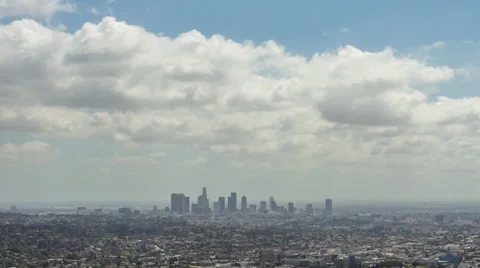 Downtown LA Cloudy Time Lapse HD Video stock 37569565