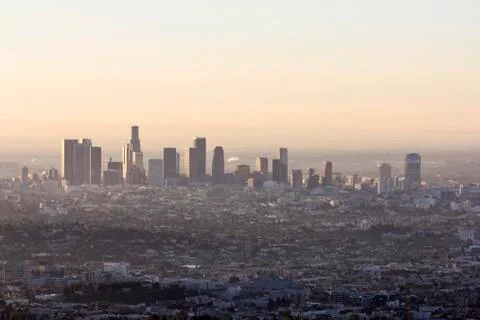 Downtown la dawn Stock Photos