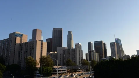 Downtown LA Day Timelapse Stock Footage 96406032