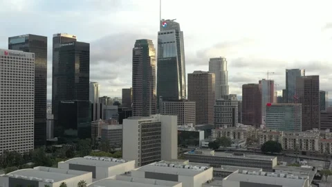 Downtown LA - Epic 4K Drone Footage 스톡 동영상 243087004