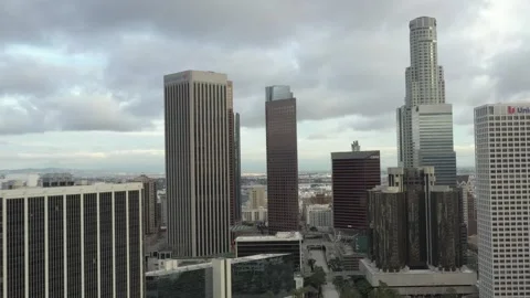 Downtown LA - Epic 4K Drone Footage 스톡 동영상 243087288