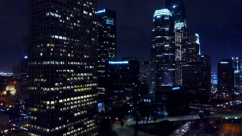Downtown LA landing Stock Footage 117464003