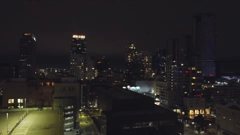 Downtown LA  at night 3 Stock Footage 242288241