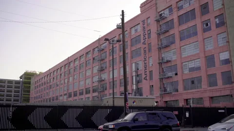 Downtown LA The Row Building 4K 24FPS Stock Footage 138063221