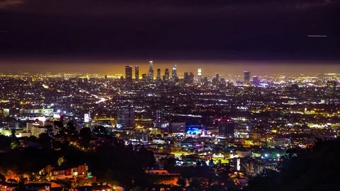 Downtown LA Time Lapse From Runyon Canyon Stock Footage 73752506