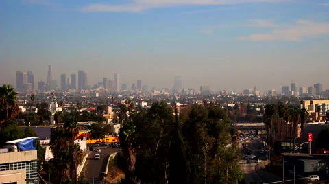 Downtown LA Timelapse Video stock 64034380