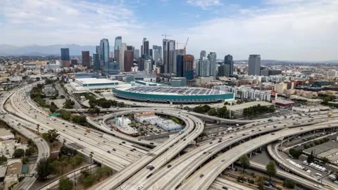 Downtown LA Timelapse Video stock 219524509