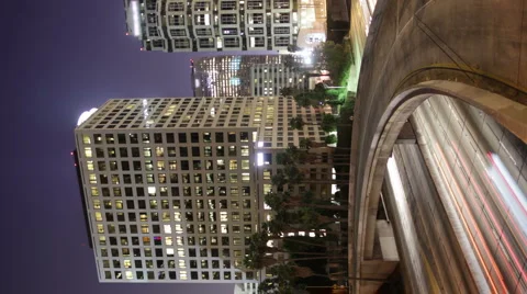 Downtown LA vertical Stock Footage 961667