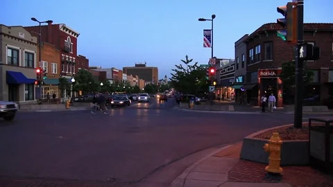Downtown Lawrence Time Lapse Stock Footage 79474852