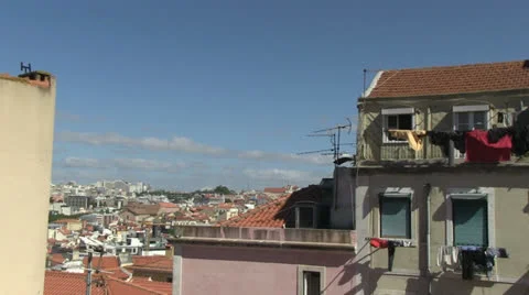 Downtown Lisbon Stock Footage 24845913