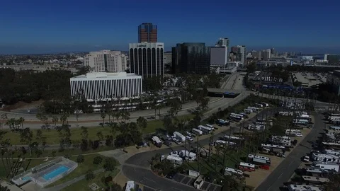 Downtown Long Beach Stock Footage 105091173
