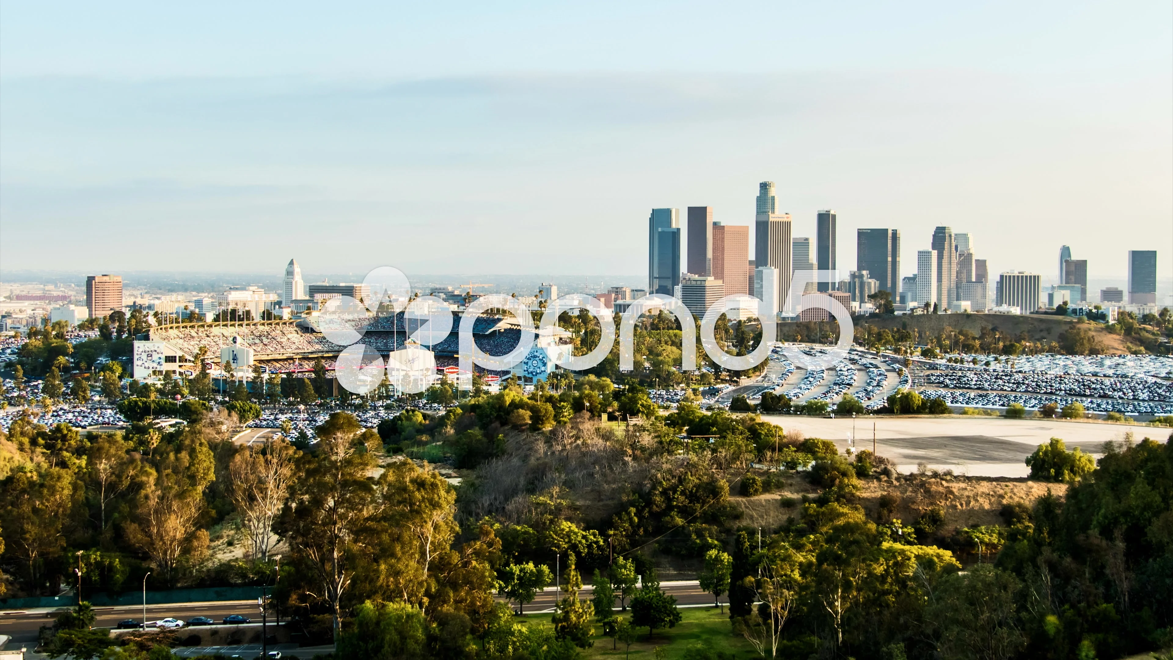 Dodgers Sport Stadium Night Illumination Scenic Los Angeles Downtown June  Stock Video Footage by ©Pro_Studio #576700758