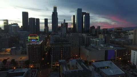 Downtown los angeles eclipse buildings Stock Footage 55275741