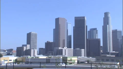 Downtown Los Angeles Stock Footage 52801795