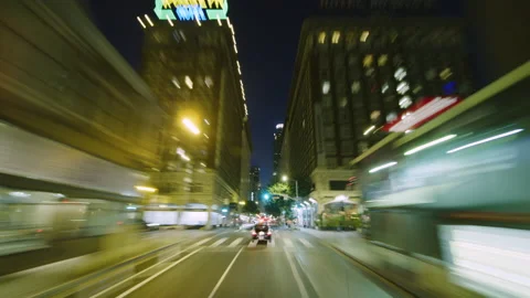 Downtown Los Angeles Hyper Lapse 4k Stock Footage 154209783