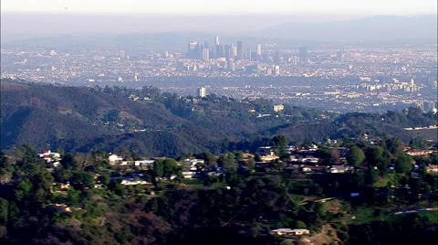 Downtown Los Angeles LA Aerial 2 Stock Footage