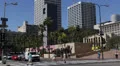 Downtown Los Angeles, LA, California, USA, Car Traffic, Pan Right HD Footage