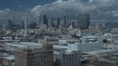 Downtown Los Angeles Skyline Stock Footage 87765853