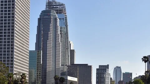 Downtown Los Angeles skyscrapers Stock Footage