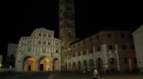 Downtown Lucca, Italy Stock Footage 27274381