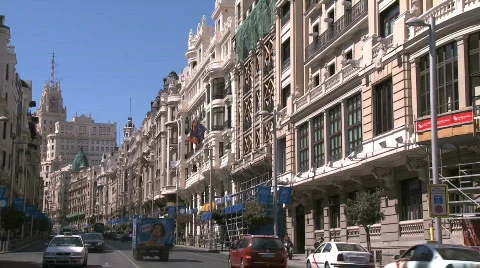 Downtown Madrid Stock Footage 589844