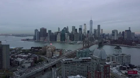 Downtown Manhattan from the Air Stock Footage 74863839