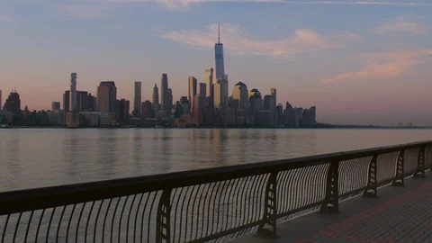 Downtown Manhattan at Dawn. Stock Footage 95199138