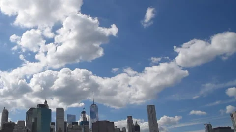 Downtown Manhattan Day Pan Left Stock Footage
