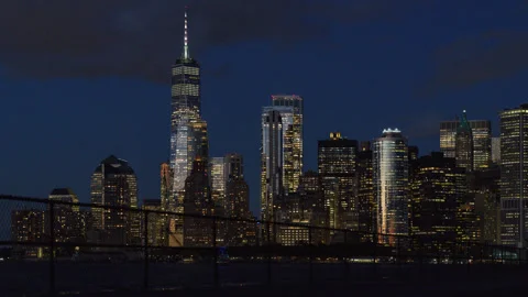 Downtown Manhattan Dusk Timelapse Stock Footage 288728381