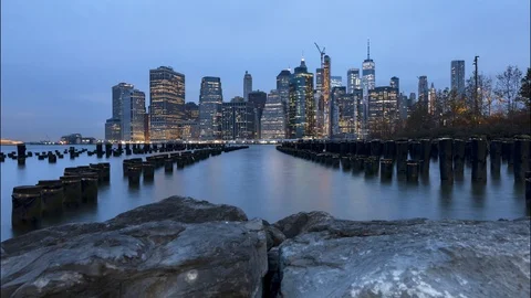 Downtown Manhattan Stock-Footage 100351123