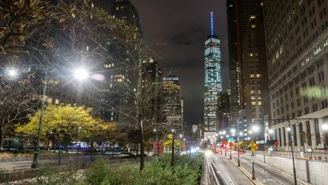 DOWNTOWN MANHATTAN FREEDOM TOWER Stock Footage 83521116