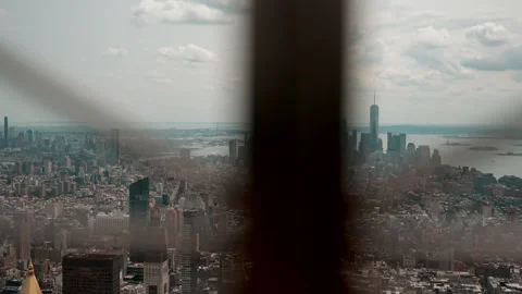 Downtown Manhattan Rooftop Stock Footage 252382459