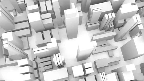 Downtown. Map of the city. Navigation. Flying over the city Stock Footage 110312685