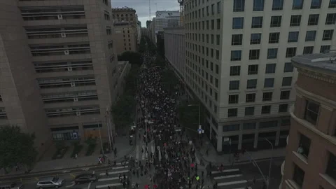 Downtown march Stock Footage 132168012