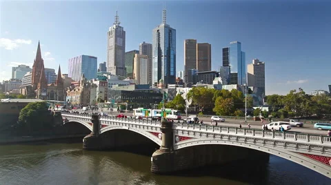 Downtown Melbourne, Australia Stock Footage 49274514