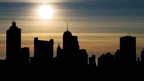 Downtown Memphis at Sunset, Time Lapse with Colorful Clouds, Tennessee, USA Stock Footage 274133601