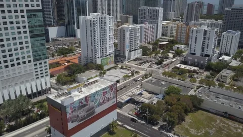 Downtown Miami Aerials Stock Footage 98477628