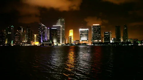 Downtown Miami after sunset Video stock 636701