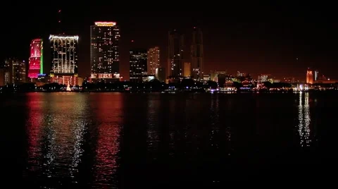 Downtown Miami after sunset Video stock 1056942