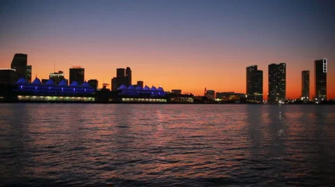 Downtown Miami after sunset Stock-Footage 1057644