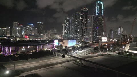 Downtown Miami from below Stock Footage 280792655