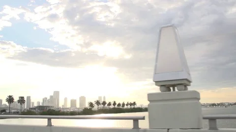 Downtown Miami from car Stock Footage 79242073
