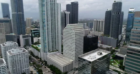 Downtown Miami on a cloudy day Stock Footage 149189120