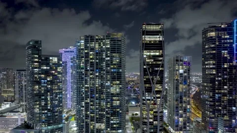 Downtown Miami Hyperlapse Vídeos de archivo 171588175