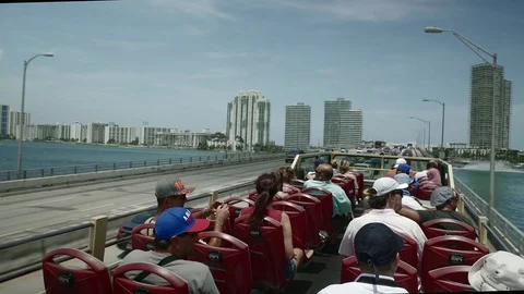 Downtown Miami with the marina Stock Footage 74113801